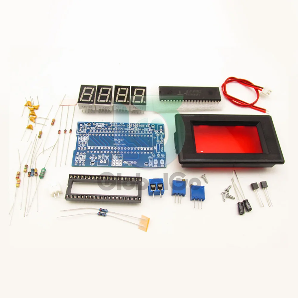 ICL7107 Digital voltmeter Kit DIY Electronic Kit Module DC 5V 35mA Red Display Soldering Training Suite