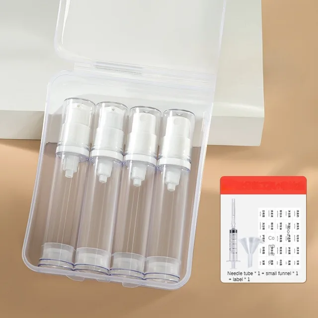 1 Set 5-15ML Clear Empty Refillable Airless Vacuum Pump Cream Lotion and Spray Portable Bottle Set Sample Packing for Toiletries 1 Set 5-15ML Clear Empty Refillable Airless Vacuum Pump Cream Lotion and Spray Portable Bottle Set Sample Packing for Toiletries