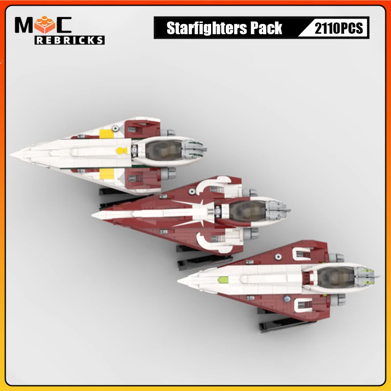 Space War Series Classic Light Interceptor fighters three Models MOC Building Blocks Collection Kit Bricks Toys Kid Gifts