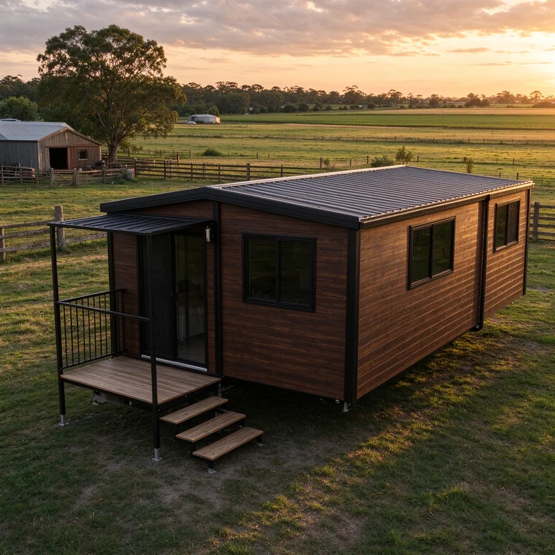 Detachable Tiny Modular House Steel Sandwich Panel 20ft Disassemblable Unit for Backyard Studio Outdoor Hobby Space Prefab Cabin