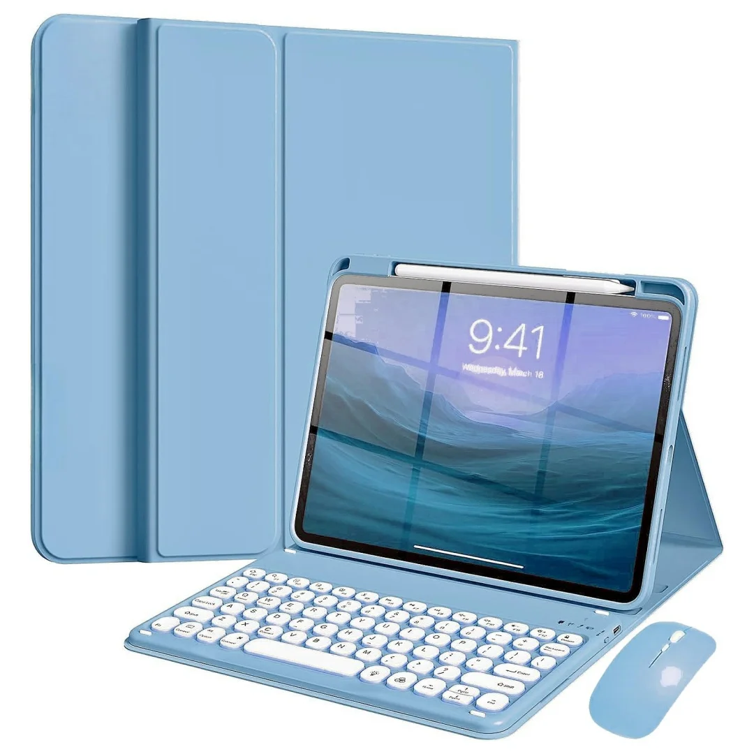 

Teclado для iPad iPad Pro 13 M4 Pro12.9 10,5 Air 3 4 5 Air13 Air 11 дюймов 10,2 9 8 7th Pro11 10th 10,9 Magic Round Keyboard Case