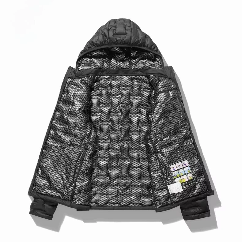 Graphene Self-heating Puffer Jacket Men Solid Windproof Pleated Padded Jackets Brand Classical Warm Winter Down Coat Male Parkas
