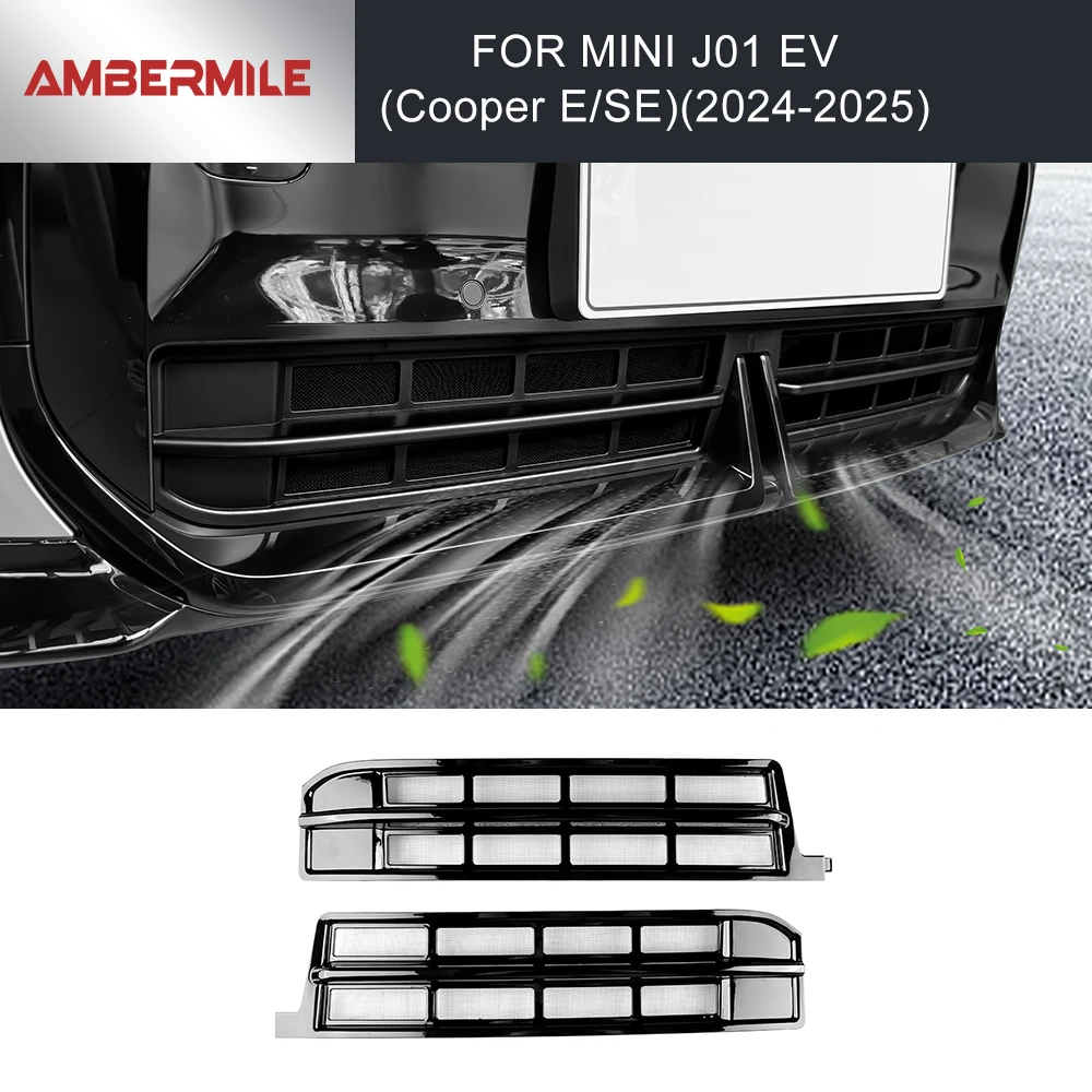 

Автомобильный нижний бампер, сетка от насекомых для Mini Cooper E SE J01 EV Electric 2024 2025, передняя решетка, сетчатая крышка, вентиляционная панель