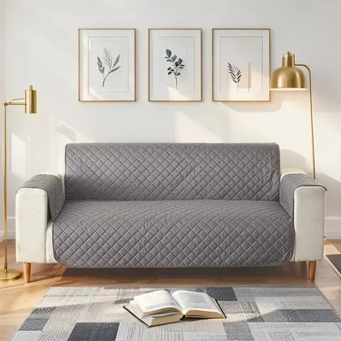 Vattentätt sofföverdrag 1/2/3/4-sits halkfri sofföverdrag för husdjur barn soffskydd med elastiskt band heminredning grå 10 best sales sofföverdrag - №10