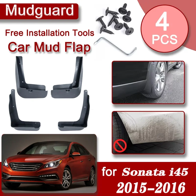 

Car Front Rear Mudguards For Hyundai Sonata ECO SE i45 LF 2015 2016 4PCS Accessories Luxury Fender Mudguard Anti-splash Mud Flap