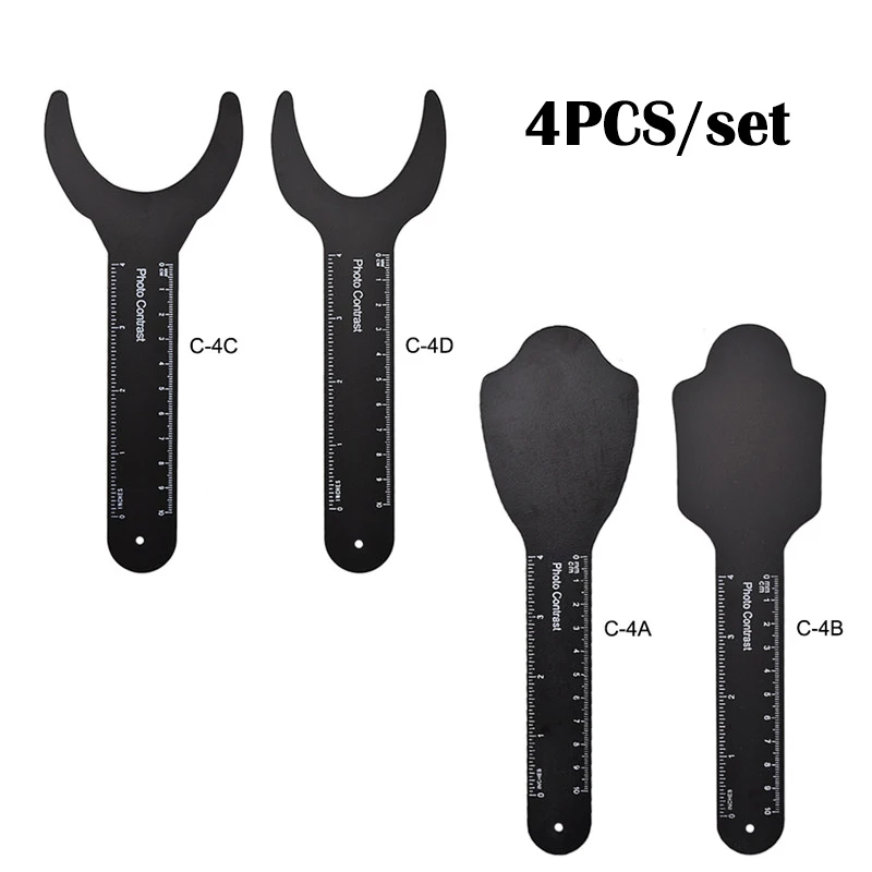 4Pcs/Set Dental Photo Contrast Kit Intraoral Palatal Contraster Black Background Board for Oral Photography Dental Imaging