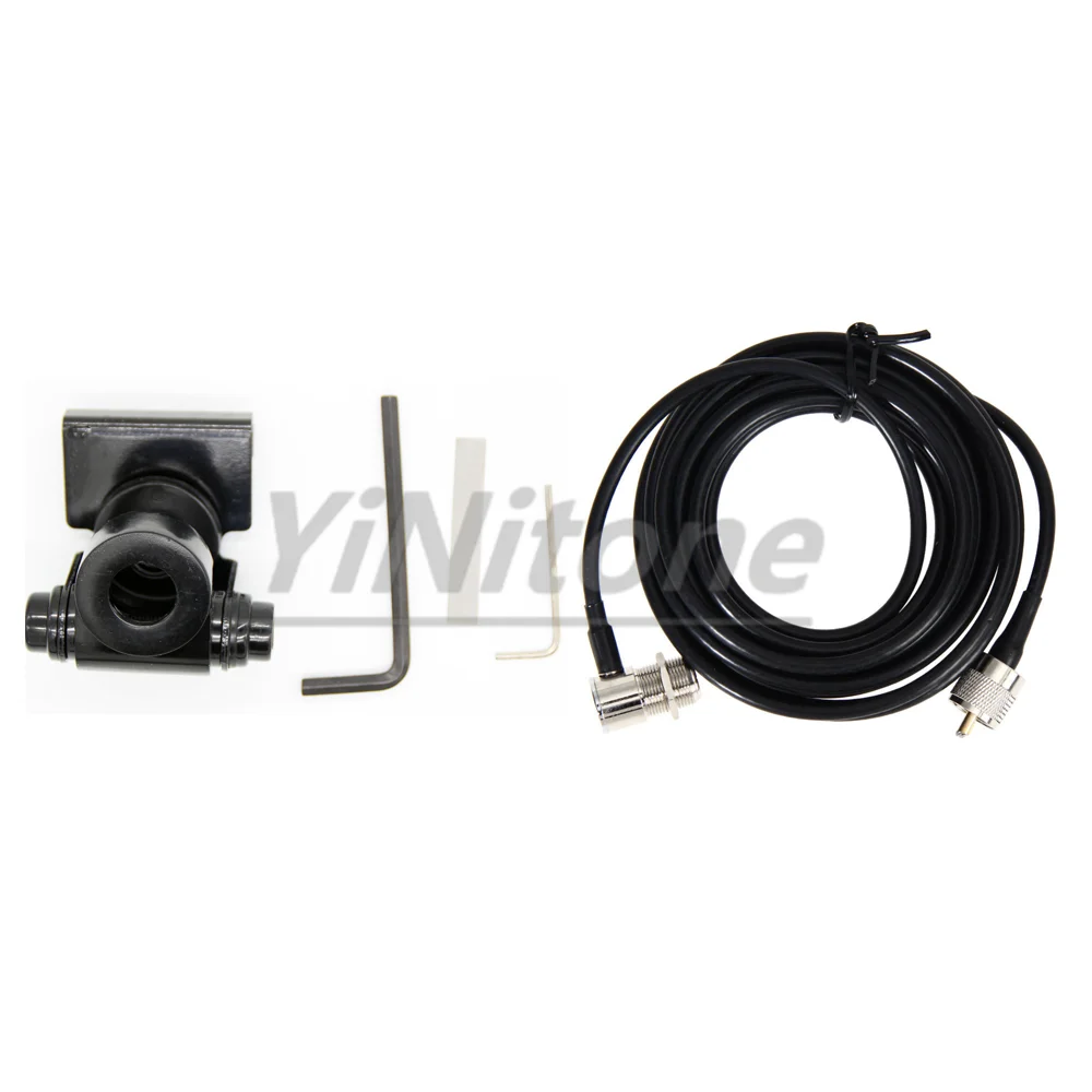 Mobile Car radio Antenna K3-66 Mount Bracket with 5M Extension Cable for QYT Baojie KT-8900R TH-9800