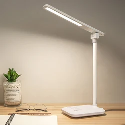 LED Desk Lamp 3 Levels Dimmable Touch Night Light USB Rechargeable Eye Protection Foldable Table Lamp For Bedroom Bedside Desk