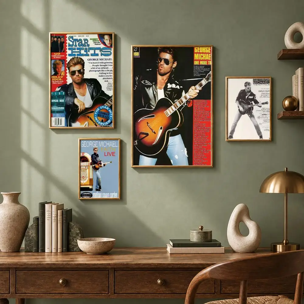 Iconic Singer G-George MichaelS Poster HD Self-Adhesive No Residue After Removal Ideal for All Kinds of Wall Decor
