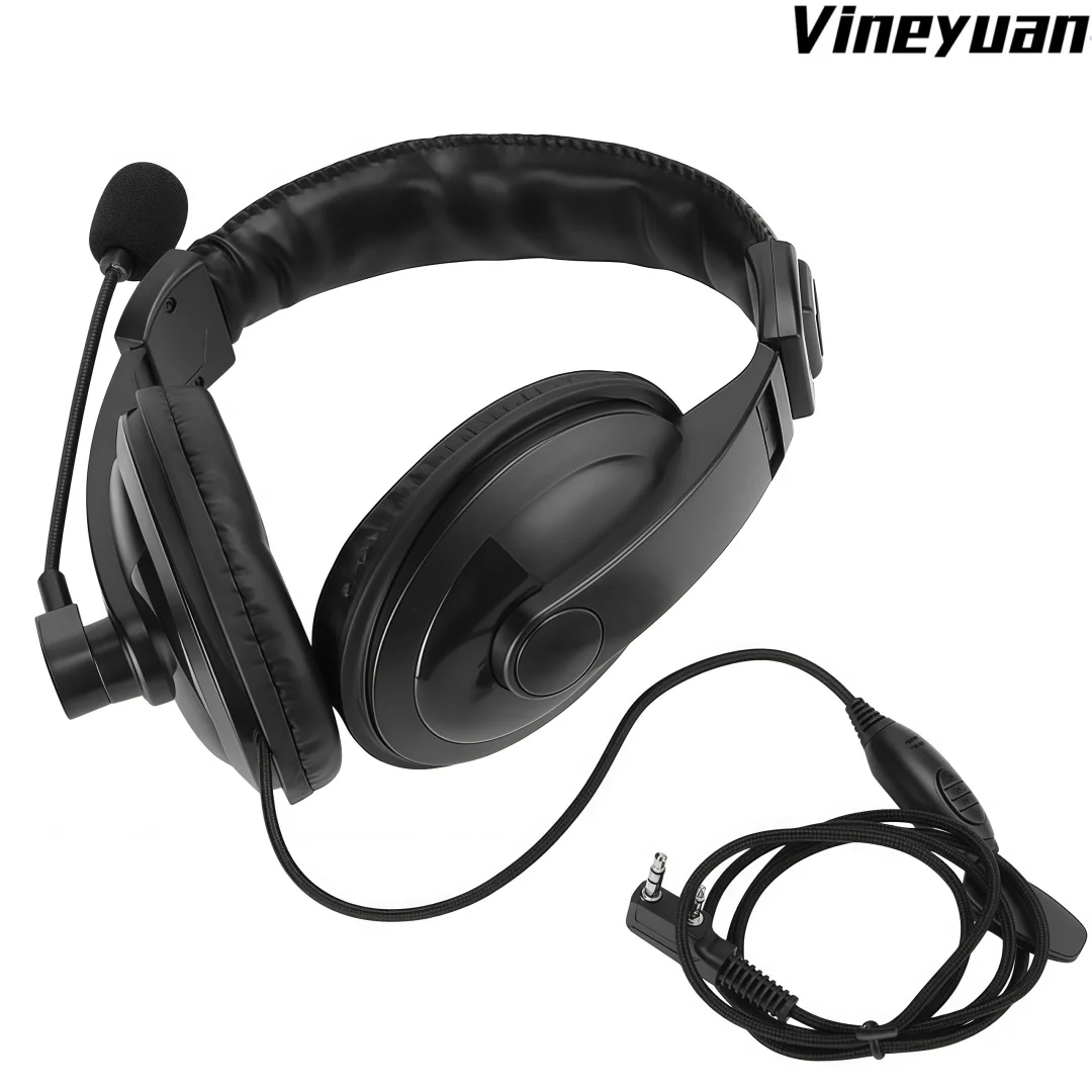 ชุดหูฟังวิทยุสื่อสารพร้อมไมโครโฟน ป้องกันเสียงรบกวน สำหรับ Retevis RT22 RT21 H-777 Baofeng UV-5R BF-F8HP BF-888S