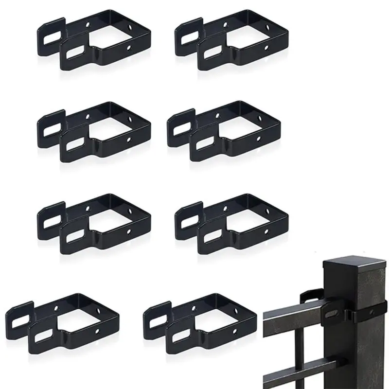 A03F-Heavy Duty 8 Pcs 2 Inch Square Steel Fencing Brackets For Post And Panel Railing Connection