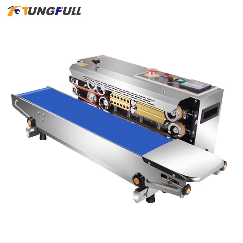 Automatic Continuous Film Sealing Machine Horizontal Plastic Bag Sealer Package Machine Expanded Food Band Sealer 6MM-12MM