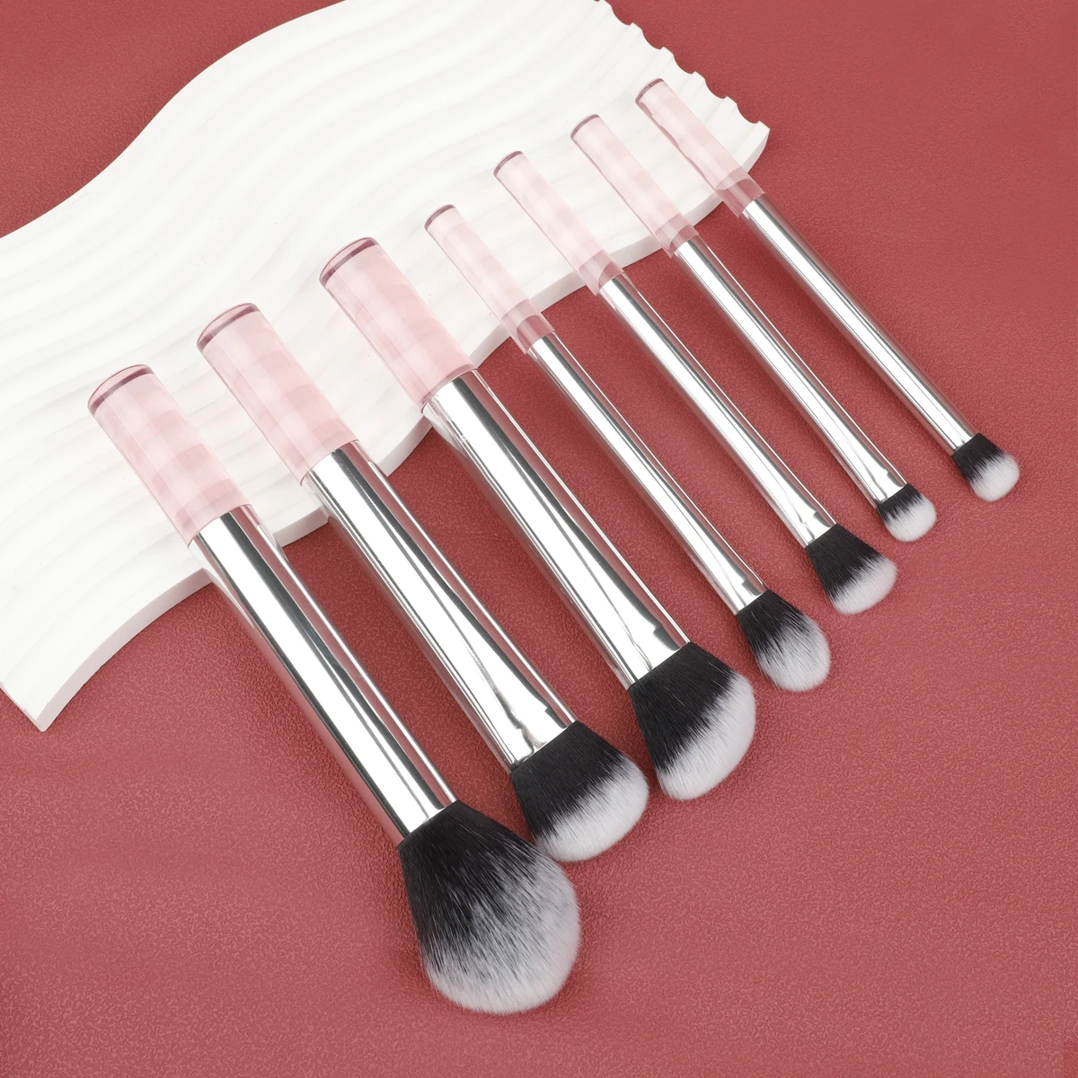 RT-Professional Makeup Brush Set, pincel Blush, pincel Foundation, pincel destaque, ferramenta de beleza, 7pcs