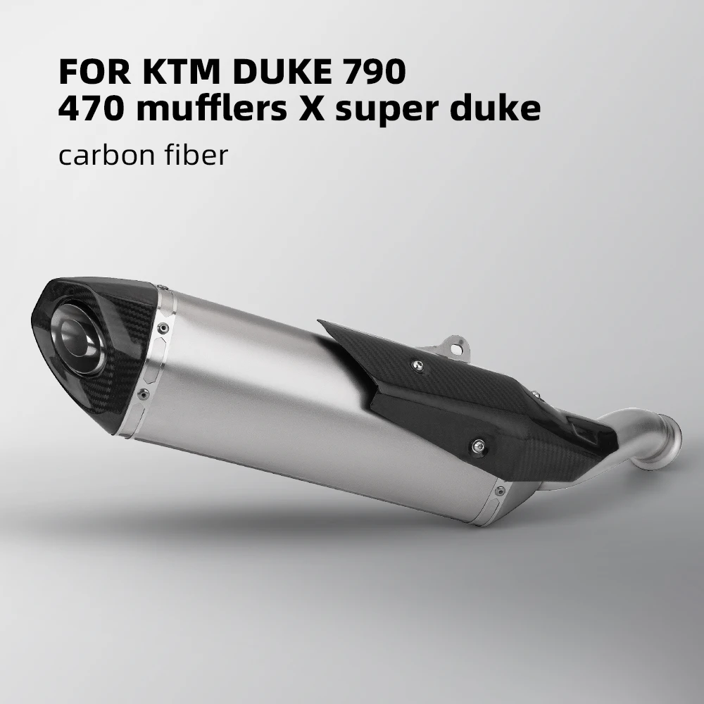 470mm exhaust muffler Carbon tip Slip On Line for KTM 790duke 890duke 2019-2023