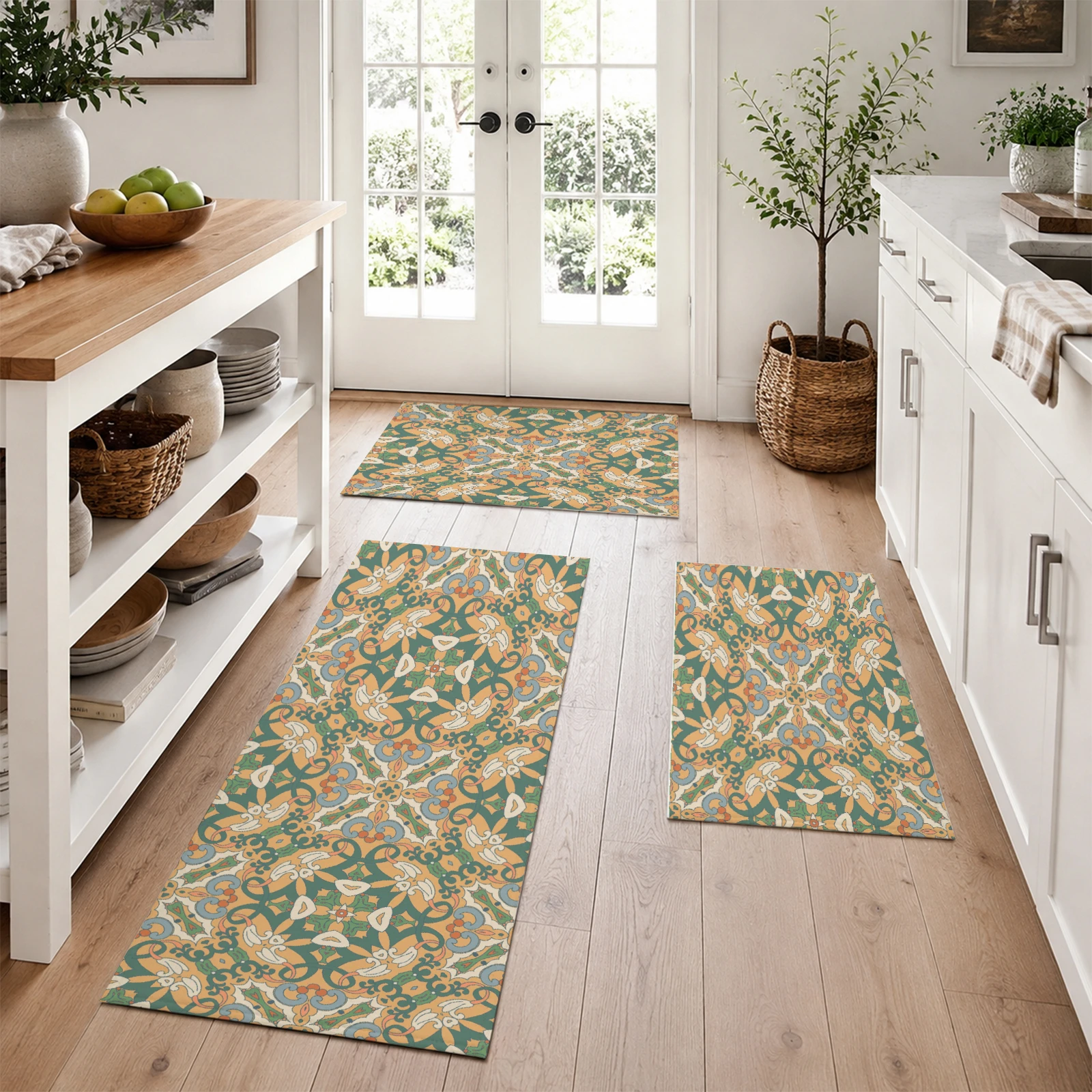 1 Piece Kitchen Floor Mat Bathroom Carpet Living Room Rug Bedroom Rug Entrance Mat Washable Non-Slip Carpet Room Decor