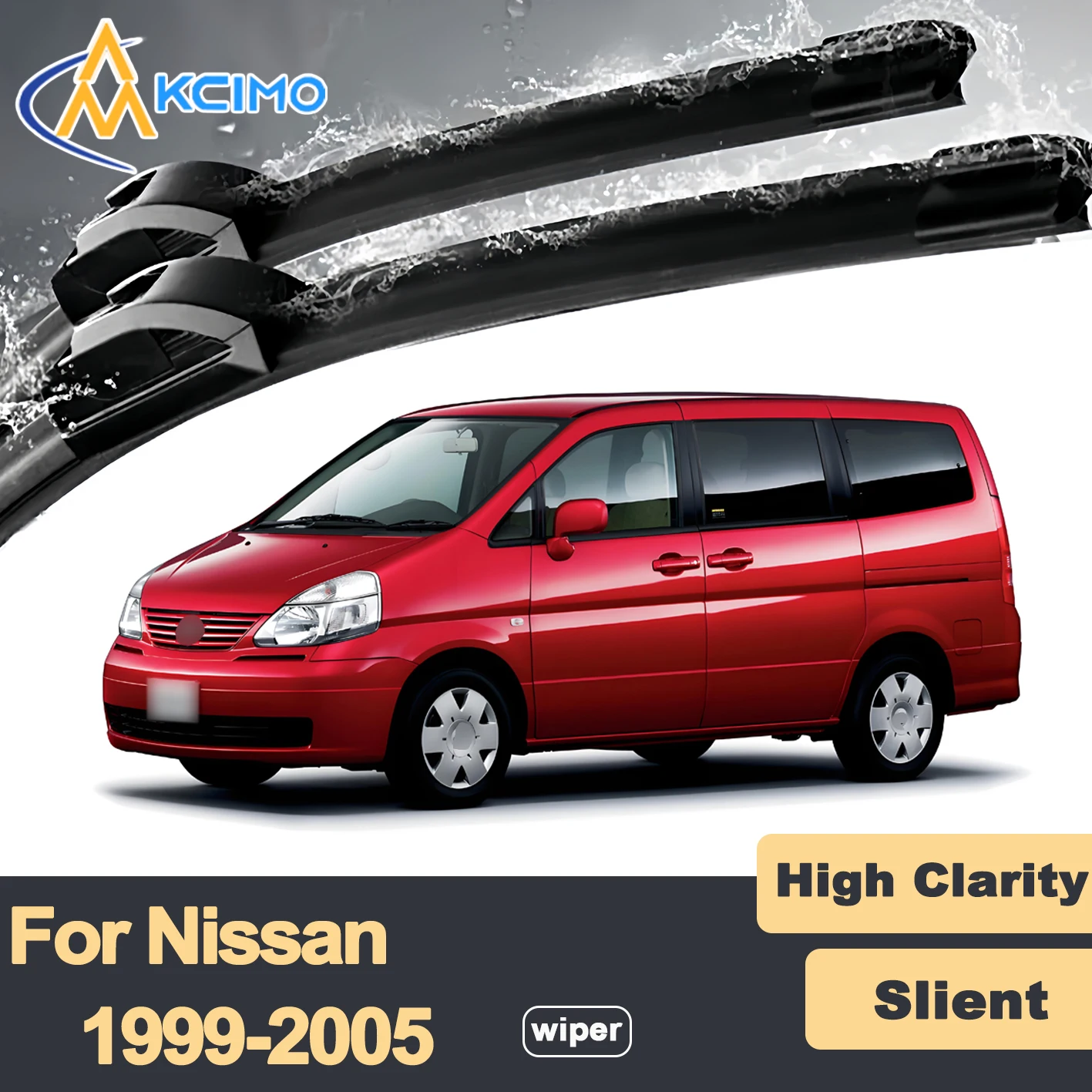 

Premium Rubber Durable Silent Windshield Wiper Blades 2pcs for Nissan Serena C24 1999-2005 Dongfeng Yuxuan Dongfeng Succe