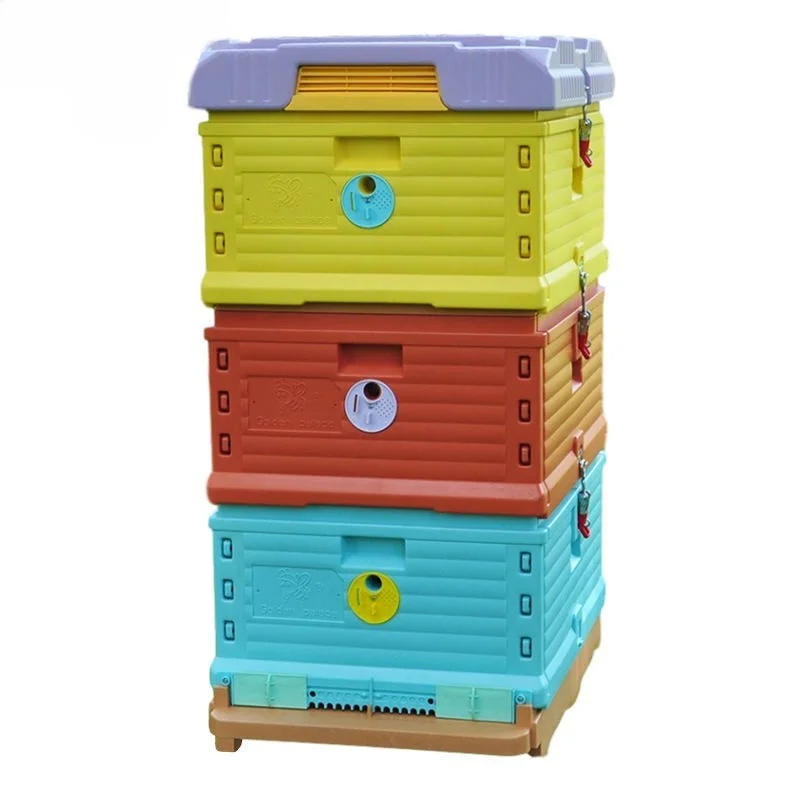 Beekeeping equipment, three-layer ten-frame insulated plastic beehives for sale