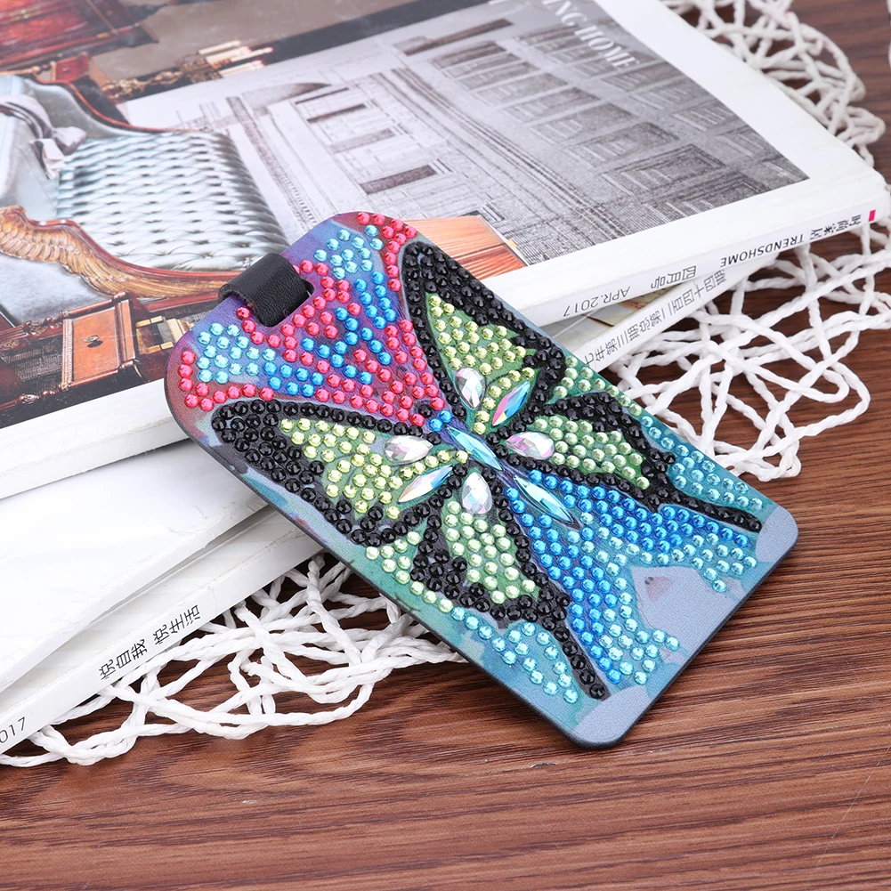 Diamond Painting Luggage Boarding Pass Butterfly Mandala DIY Special Shape Suitcase Label Diamond Embroidery Needlework Craft
