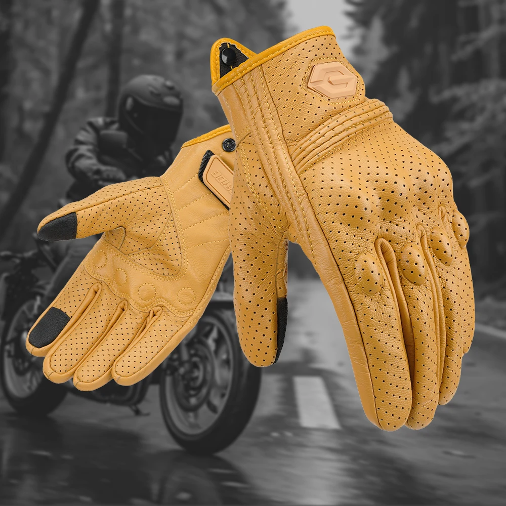 

Motorcycle Gloves Anti Fall And Anti-collision Off-road Motorcycle Leather Gloves All Season Breathable Touch Screen Gloves