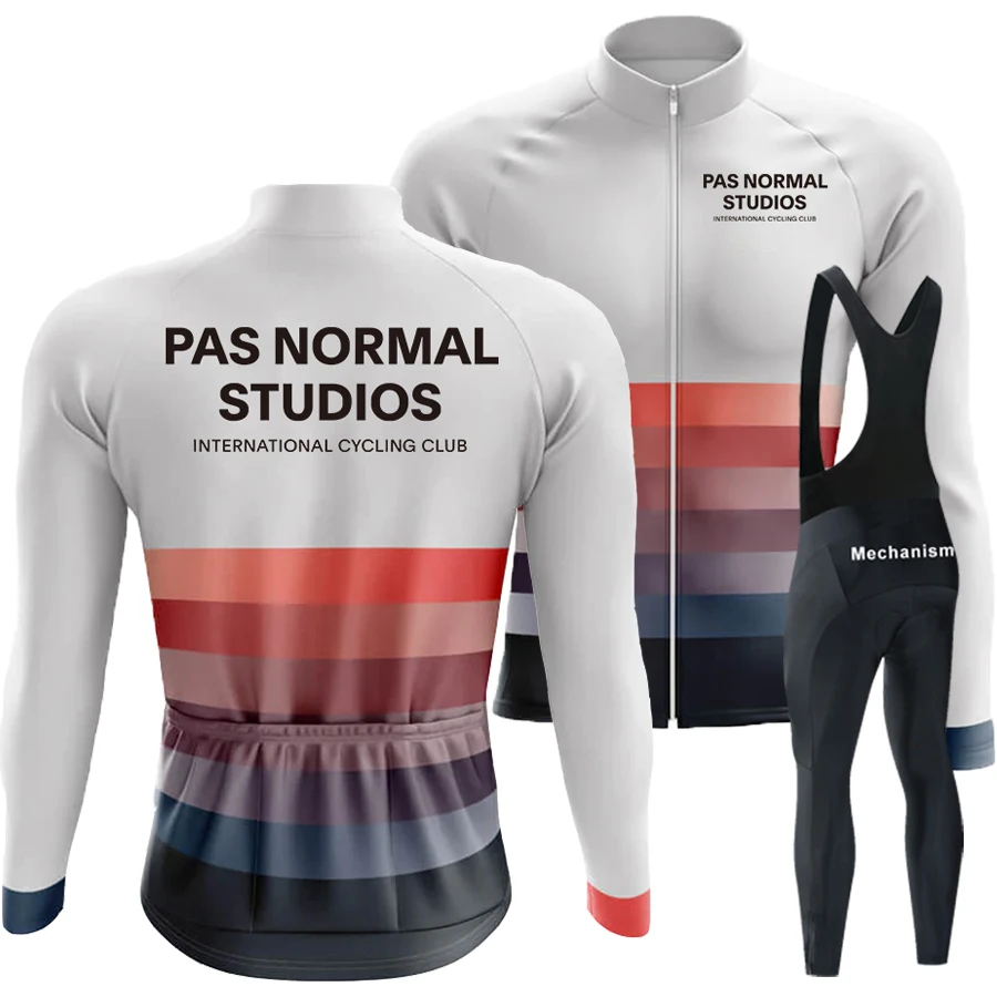 

PNS Bib Short Cycling Men Jersey Set Autumn Long Sleeve Tricuta Man Pants Padding Maillot Clothing Equipment Men's Bike Clothes