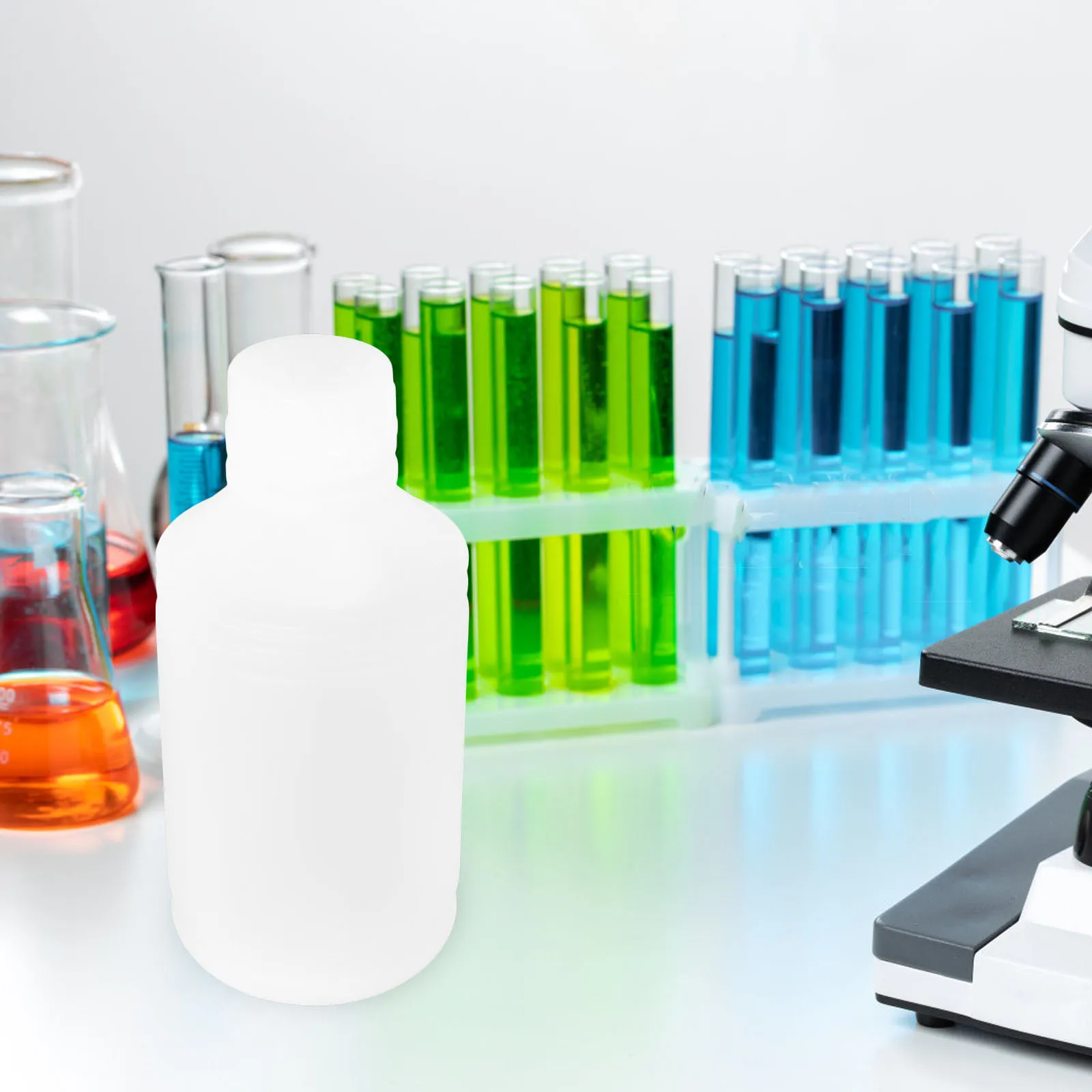 4 قطعة زجاجات بلاستيكية صغيرة مستديرة حاويات تخزين السوائل مانعة للتسرب عينة الجرار لمختبر المذيبات الحبر استخدام زجاجات عينة