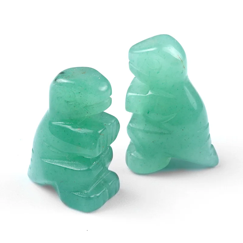 1 Zoll Naturstein Mini-Baby-Dinosaurier Geschnitzte Figur Heilkristalle Edelstein-Statue Niedliche Tier-Schnitzereien Heim- und Bürodekoration – Detail 3