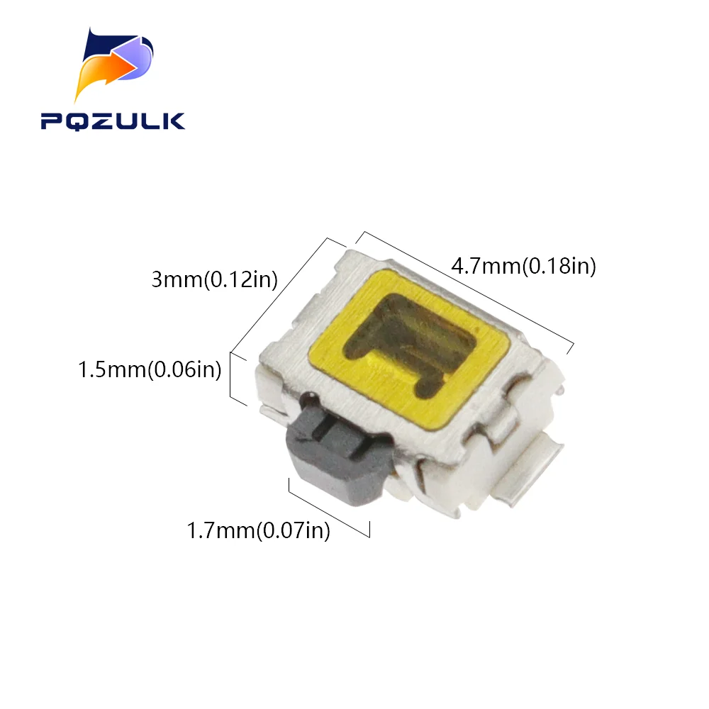 50PCS 3X4X1.4MM Waterproof Tact Switch Side Press 2Pin 3*4mm Micro SwitchSMD/SMT Vertical With Column With Fixed