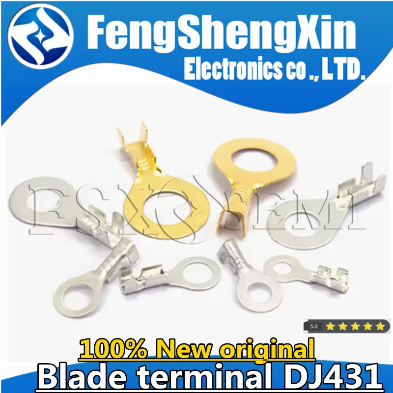 20pcs  Blade terminal DJ431 copper ring terminal 2.2MM 2.7MM 3.2MM 4.2MM 5.2MM 6.2MM 8.2MM 10.2MM terminal lug Open copper nose