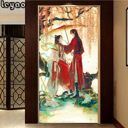 5d Diy Diamond Painting Tian Guan Ci Fu Full,Square,Round Diamond Embroidery Art Diamond Mosaic Anime Character,Home Art