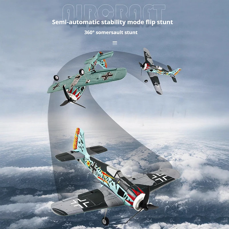 New SYC QF013 RC Aircraft Quad Channel Brushless Stunt Fixed Wing RC Glider 2.4G RC FW190 Fighter Foam Model Aircraft RC Gift