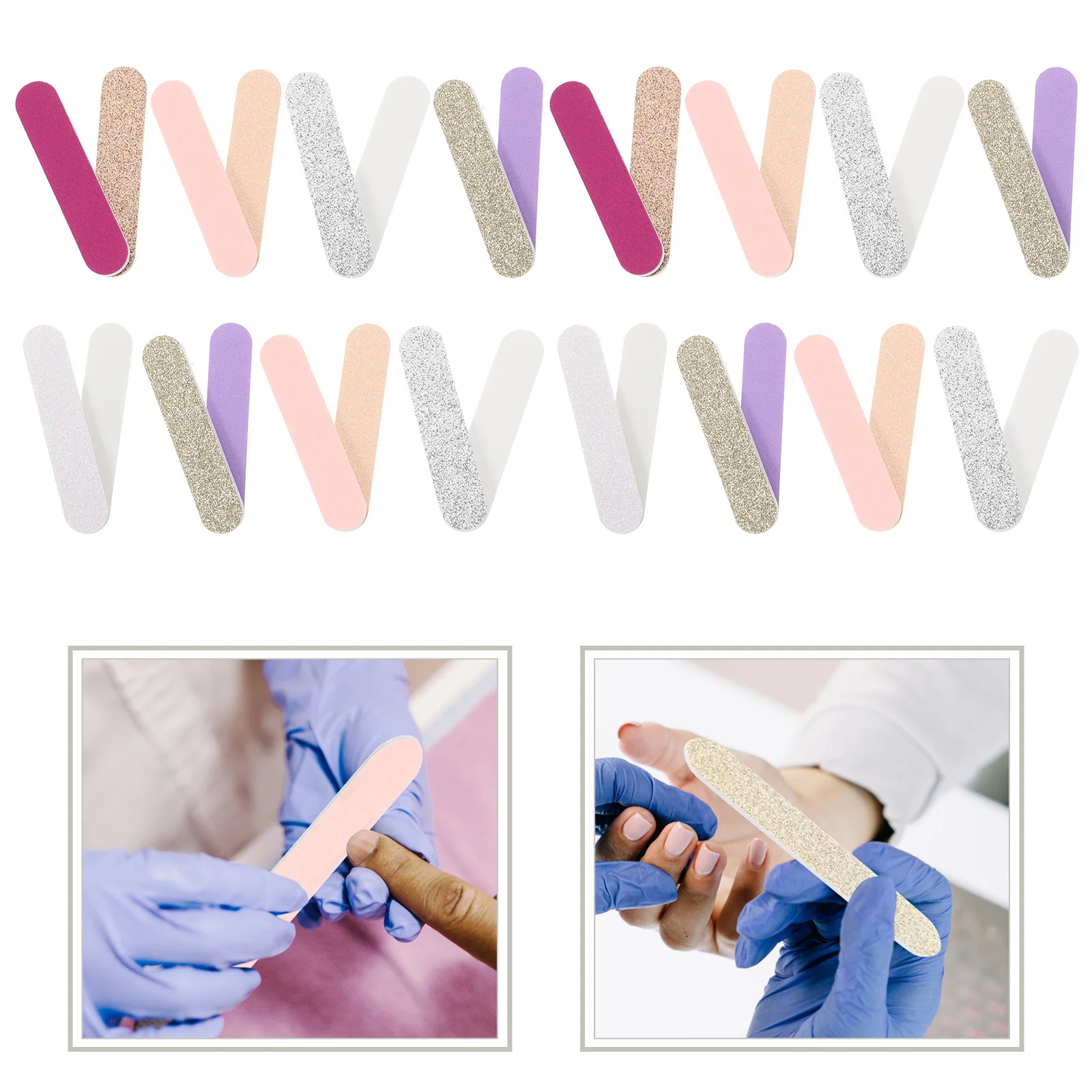 

50Pcs Flash Powder Nail Files Eva Polishing Tools for Nail Art Care Filing Grinding Strip Home Professional Manicure Supplies