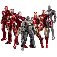 Original Avengers ZD Toy Light version Iron Man Mark3 MK6 Action Figure MK1-7 LED MK85 Suit-up Gantry Adult Collectible toys