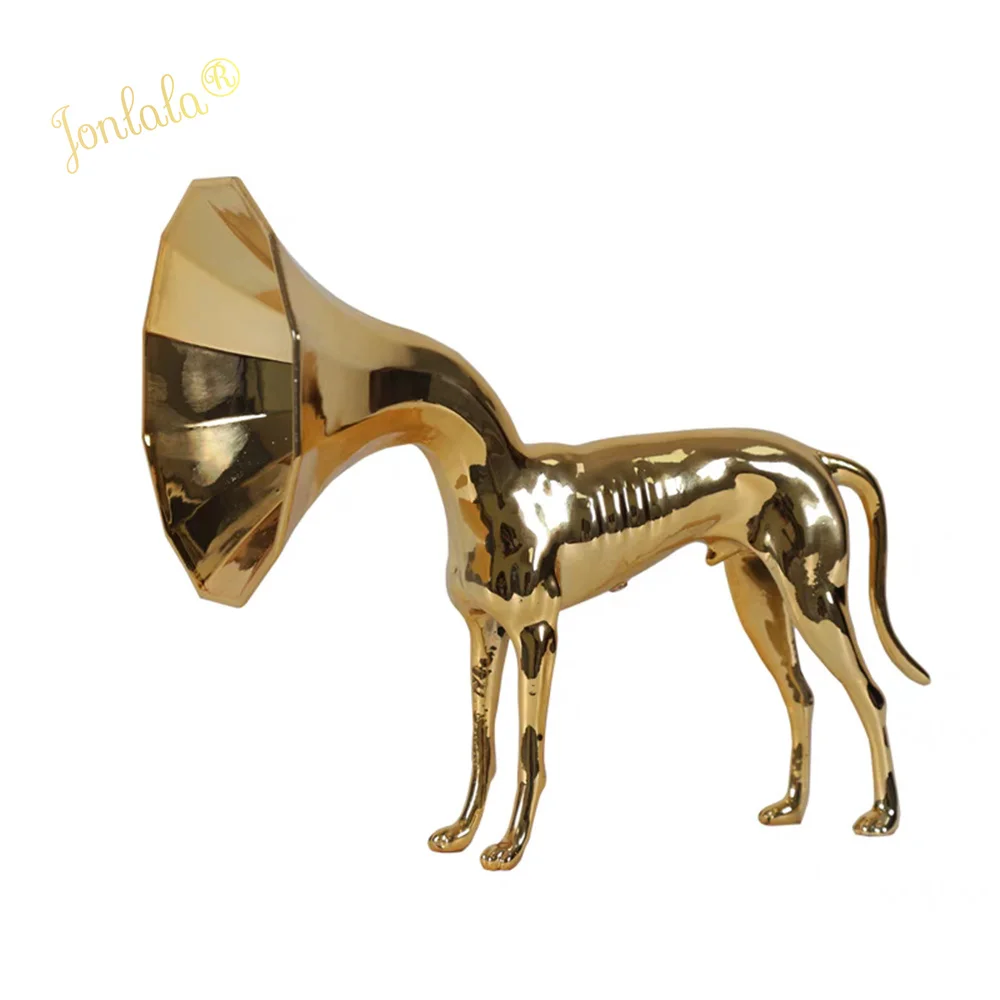 

Modern Luxury, Golden Horn dog, Ceramic Ornament, High-end Light Luxury, Modern Art Sculpture, Home Decoration