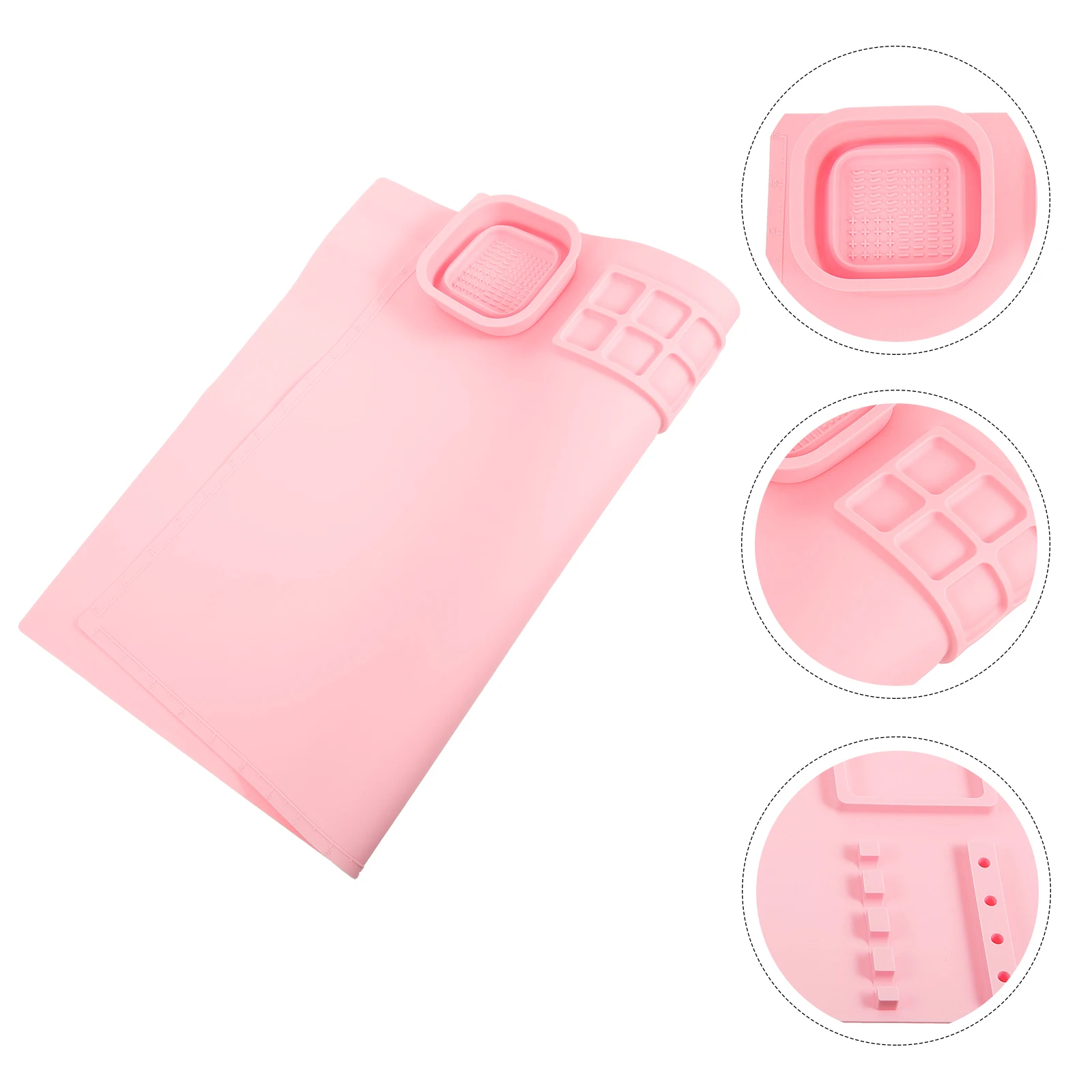 

Silicone Drawing Mat Paint Color Mixing Plates Tray Board Washable Pad Artists Students Kids DIY Watercolor Painting