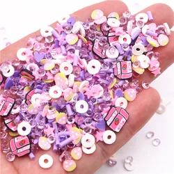 20g Kwiat Owoce Polimer Gorące Miękkie Plastry Gliny Arbuz Truskawka Cytryna Winogrono Kiwi Glina Posypka Nail Art Klei Cząsteczki Błotne