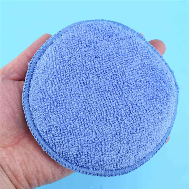 

Аппликатор воска из микрофибры, 120 шт., полировка для чистки автомобиля, восковая пена, полировальная губка, синяя
