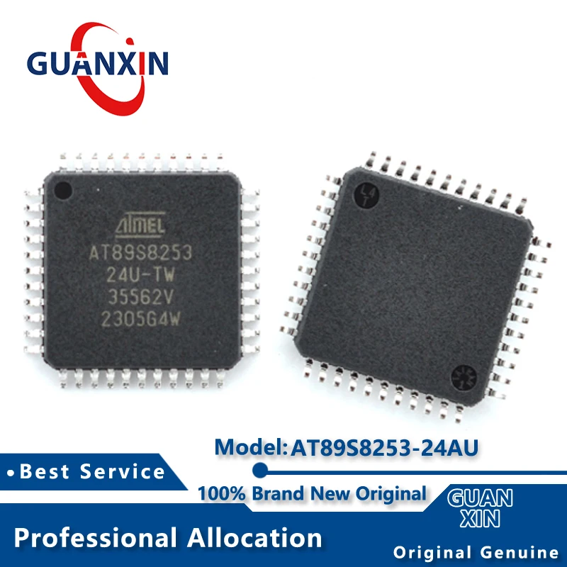 

100% New electronics AT89S8253-24AU TQFP-44 Marking AT89S825324U AT89S8253