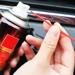 50 Pcs Red Spray Can Straws Extension Replacement Nozzle For Remover Tool Parts Plastic Sprayer Tubes Durable Car Maintenance