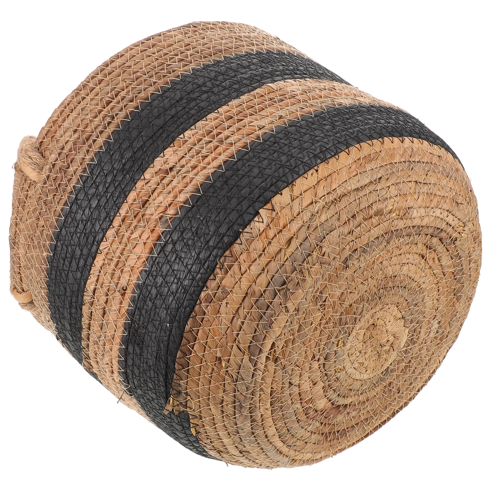 

Woven Rope Storage Basket Large Decorative Organizer for Nursery Closet Sundry Bin Handles Laundry Blanket Macrame Basket