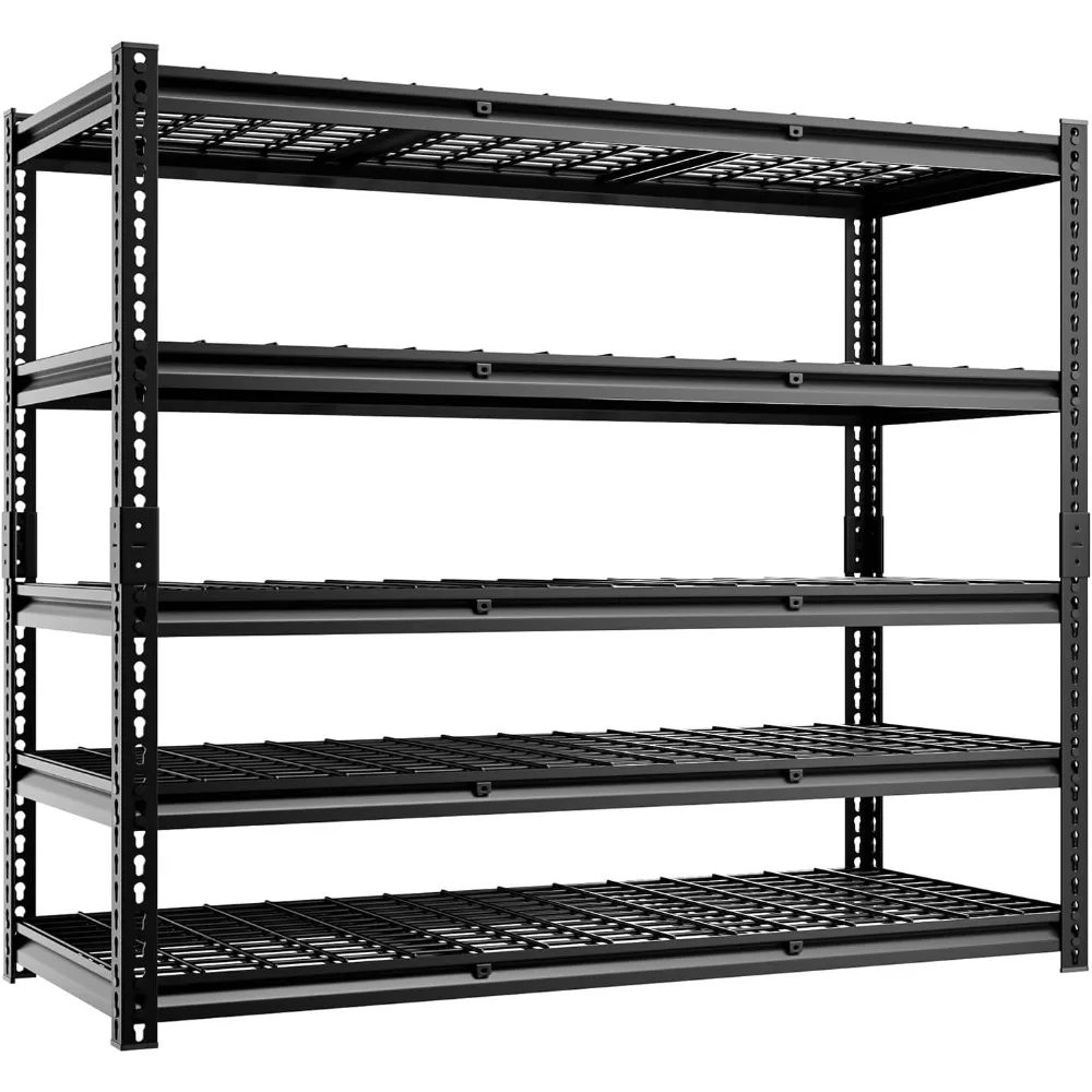 Étagères de rangement à 5 niveaux, 60 "L X 24" D X 72 "H, étagères de Garage de 3000lb, étagères et étagères de rangement en métal, étagère robuste réglable