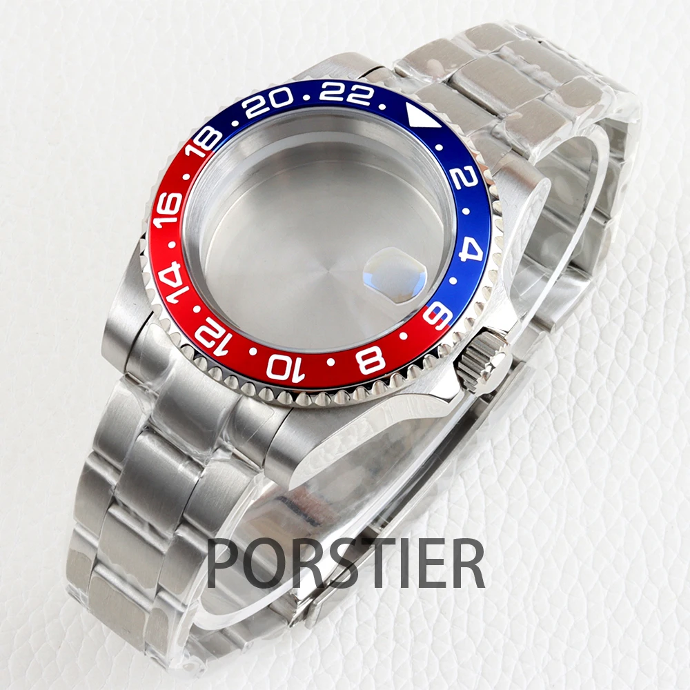 

40mm Watch Case NH35 Sapphire Glass for SUB GMT Yacht-Master NH34 NH35 NH36 NH38 Movement Oyster Brushed Bracelet 28.5mm Dial