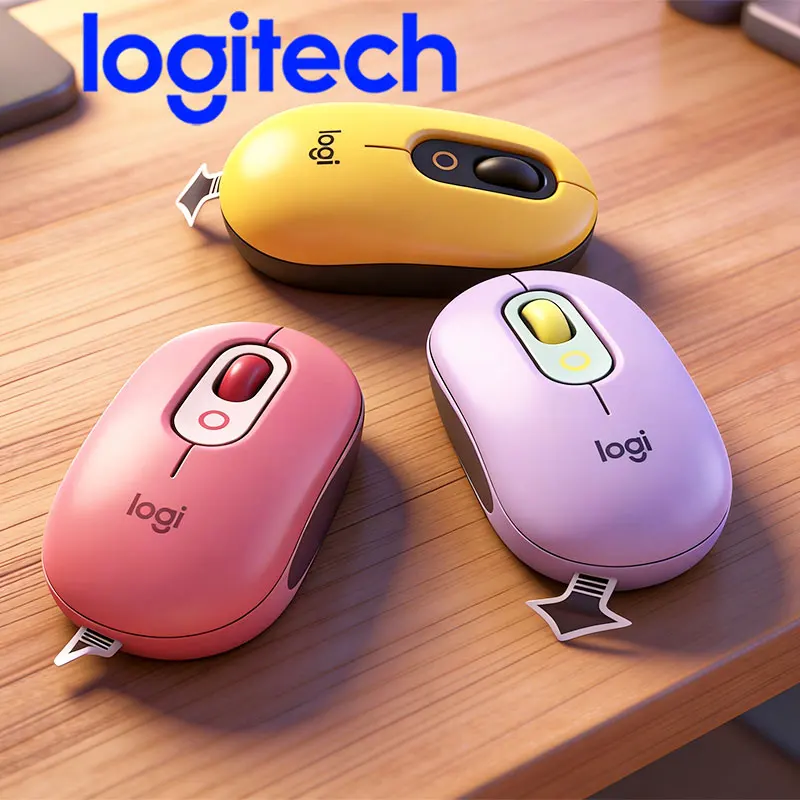 

Logitech M350 POP Обовчайте выбор двухрежимной беспроводной бесшумной портативной мыши для деловых поездок, легкого офиса, супер удобной