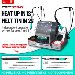 SUGON T3602 Soldering Station 115 210 Tips Double Station Welding Rework Station For Cell-Phone PCB SMD IC Repair Solder Tool