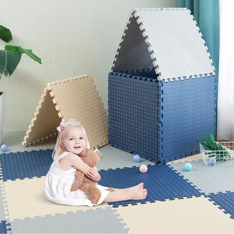 Interlocking Sports Rug for Kids Anti-slip Protection for Baby in Bedroom EVA Foam Carpet Baby Indoor Play Mat Soft Carpet