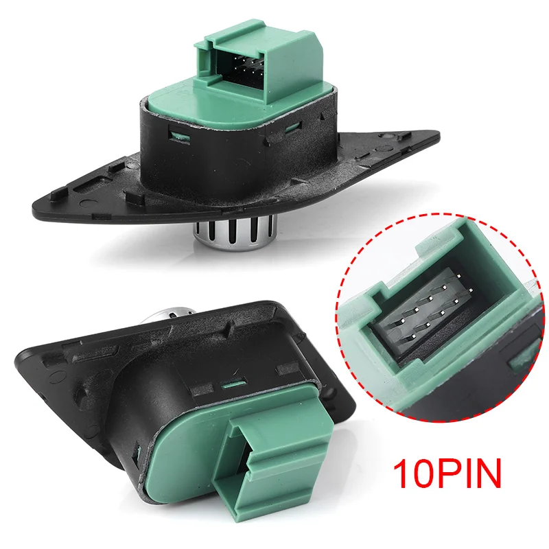 Auto Side Door Rearview Mirror Adjust Switch Knob with Heating for VW Jetta MK6 2011-2016 10-Pin Accessorie Replace 5C7959565J