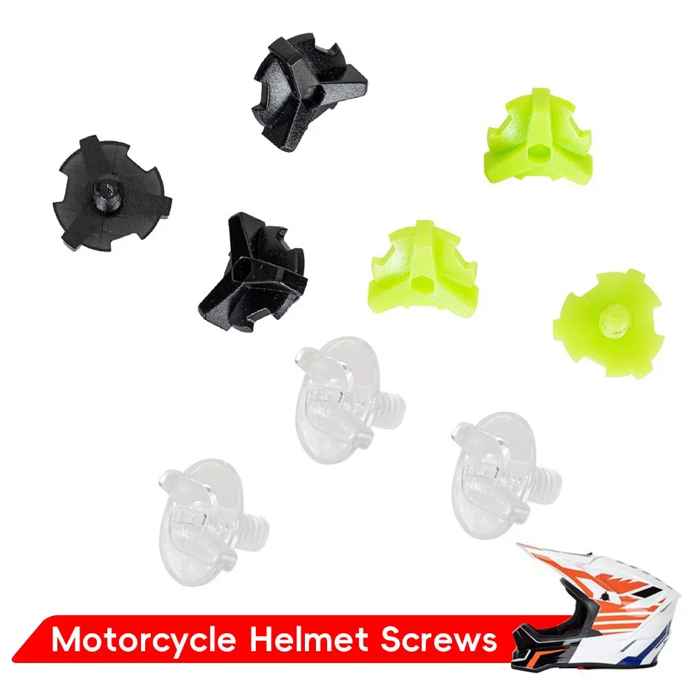 3Pcs Universal Motorcycle Helmet Visor Screws Helmet Accessories Plastic Visor Screw Motorcycle Helmet Replacement Screws