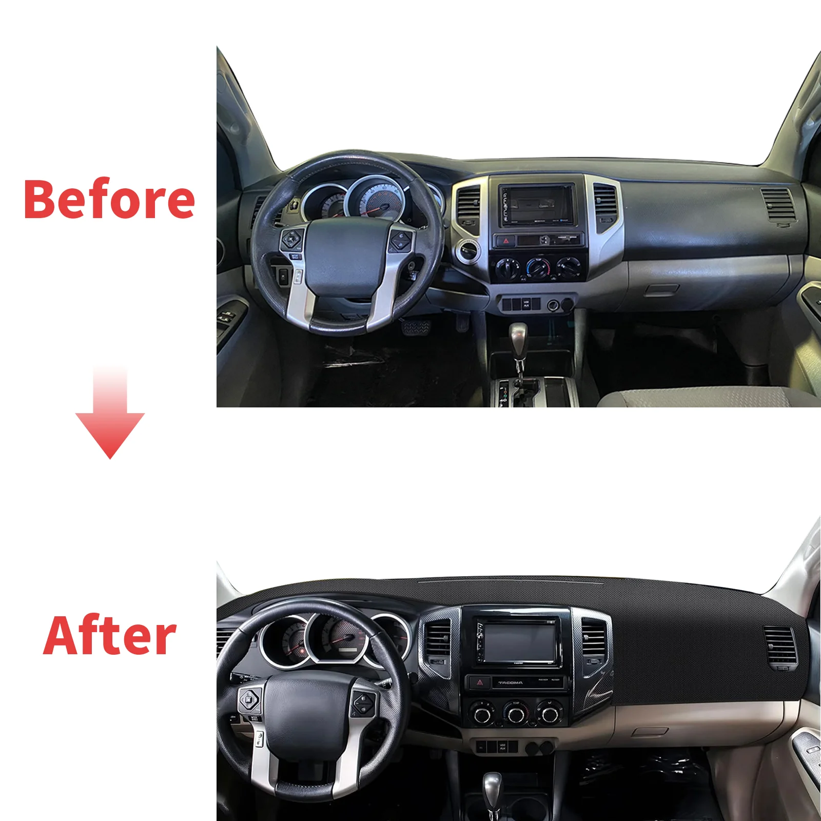 

for Toyota Tacoma 2005 2006 2007 2008 2009-2015 Car Dashboard Cover Mat Sunshade Anti‑UV Anti‑Glare Dash Interior Accessories
