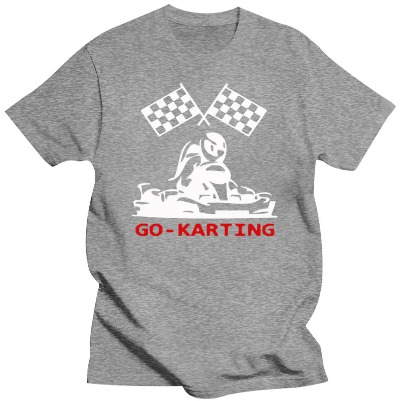 Pure Cotton o-neck High Quality Short Sleeve Streetwear New Go-karting Go Kart Fans Racinger Logo Men's Black T-shirt women 2024