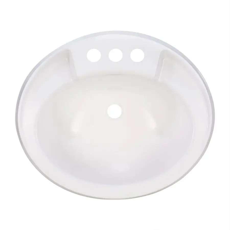 

Кухонная мойка для автодома с выдвижным смесителем, матовый никель, однорычажная, установка на 3 отверстия, прочный пластик, белая овальная чаша, двойной режим подачи воды