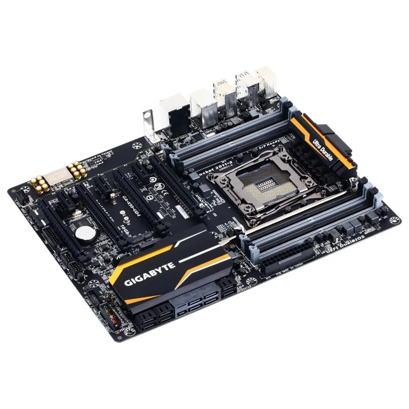 Used Gigabyte GA-X99-UD4, X99, QuadDDR4-2133, SATA Express, SATA3, RAID, ATX Motherboard